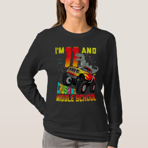 Im 11 und zerschlagen Mittelschule Dinosaur Truck T-Shirt