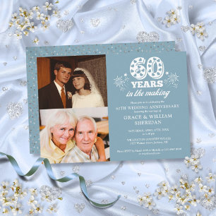 Im 60. Hochzeitstag 2 Foto Einladung