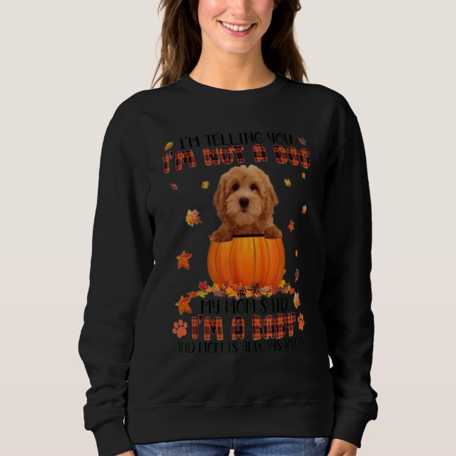 I'm A Baby And Mom Is Always Right Cute Goldendood Sweatshirt (Vorderseite)