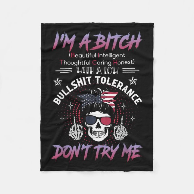 I'm A Beautiful Intelligent Thoughtful Caring Hone Fleecedecke (Vorderseite)