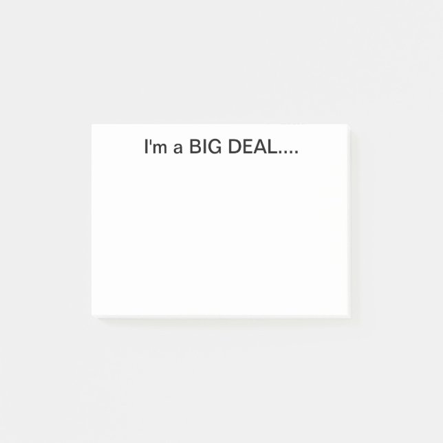 I'm a Big Deal Post It Note Post-it Klebezettel (Vorderseite)