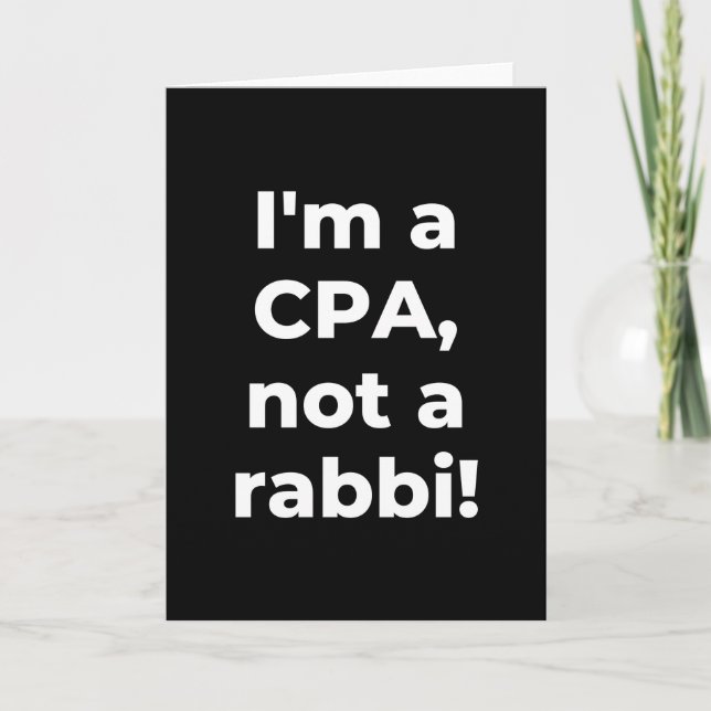 I'm a CPA, not a rabbi Karte (Vorderseite)