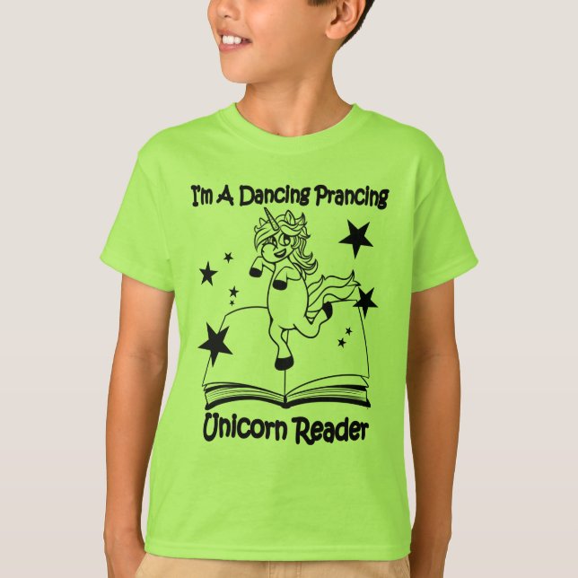 I'm A Dancing Unicorn Reader T-Shirt - BL (Devant)