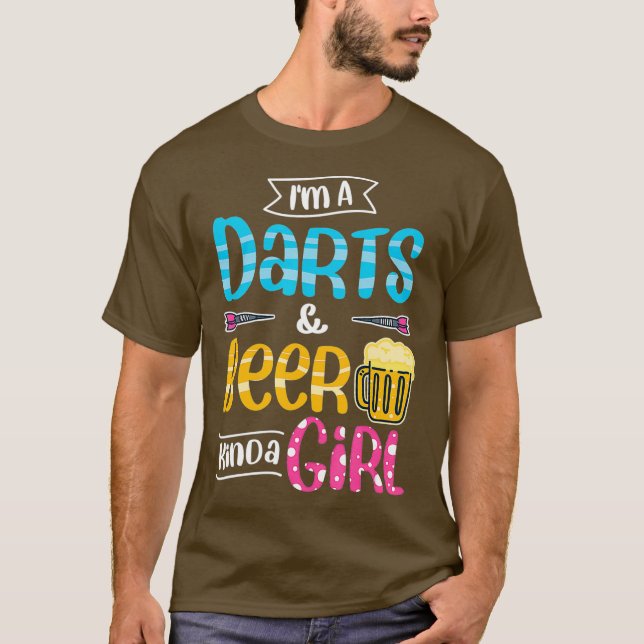 Im A Darts Beer Kinda Girl - Funny Dart Player T-Shirt (Vorderseite)