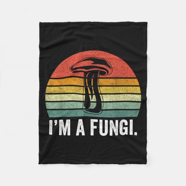 I'm A Fungi Shirt Funny Mushrooms Fun Guy Pun Biol Fleecedecke (Vorderseite)