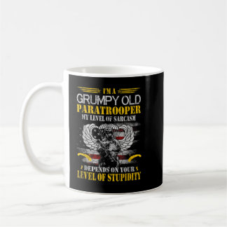 I'm A Grumpy Old Paratrooper Flag Tshirt, Veterans Kaffeetasse