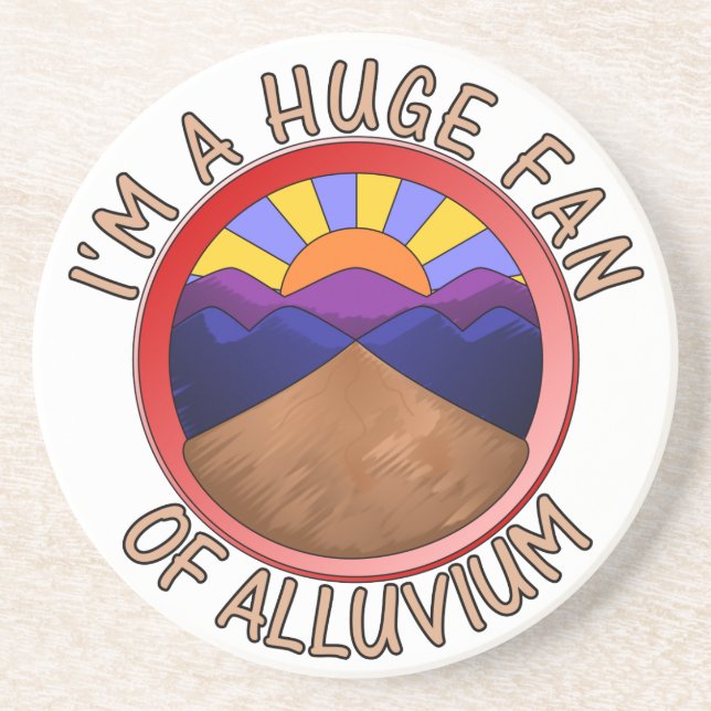 I'm a Huge Fan of Auen Geology Pun Sandstein Untersetzer (Vorne)