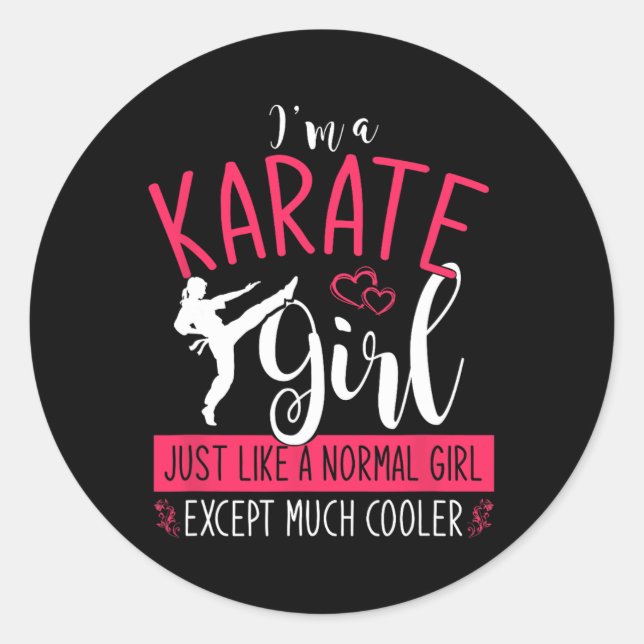 Im A Karate Girl Karate Runder Aufkleber (Vorderseite)