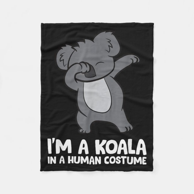 I'm A Koala In A Human Costume Funny Koala  Fleecedecke (Vorderseite)