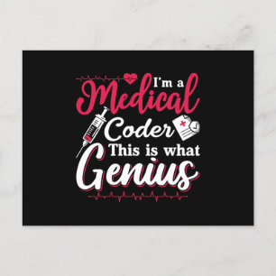 I'm A Medical Coder This Genius Coding Programmer Postkarte