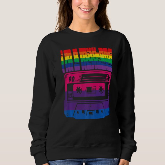 i'm a mixtape, music cassette from the 90s, retro, sweatshirt (Vorderseite)