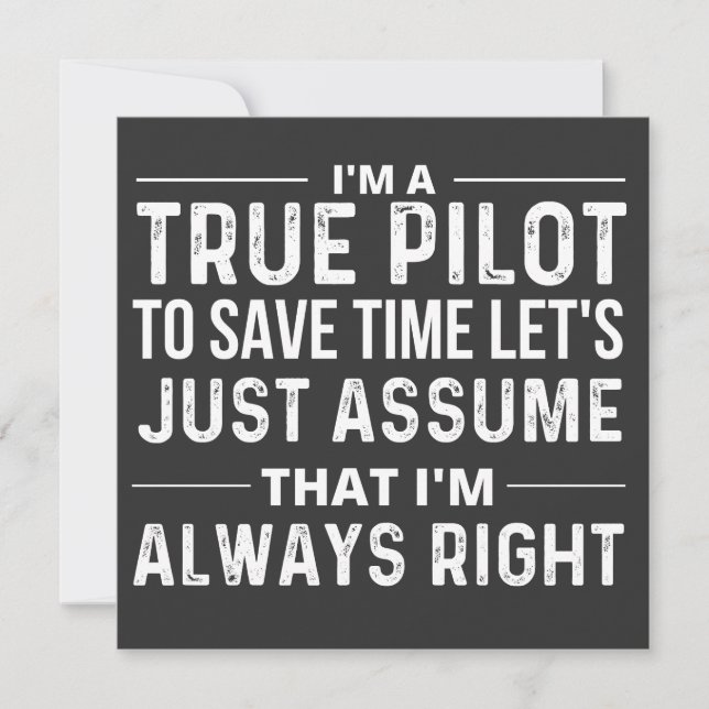 I'm a Pilot - To save time let's just assume that Einladung (Vorderseite)