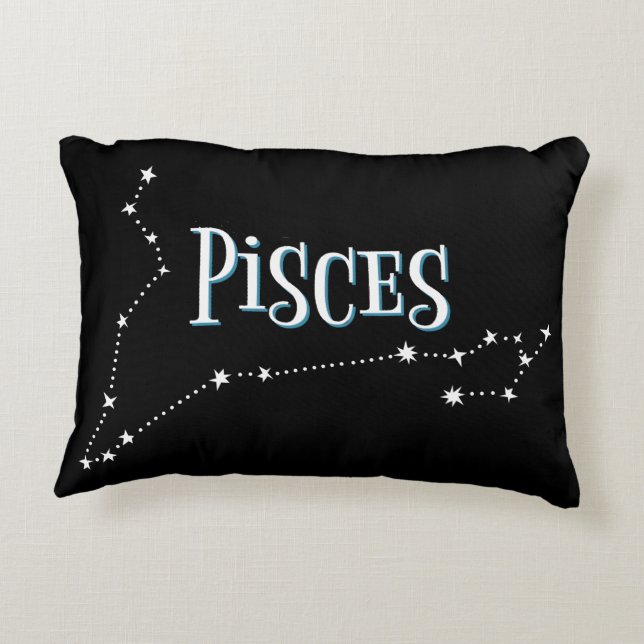 Im A Pisces Zodiac.Trendy Pisces Zodiac Sign Dekokissen (Rückseite)