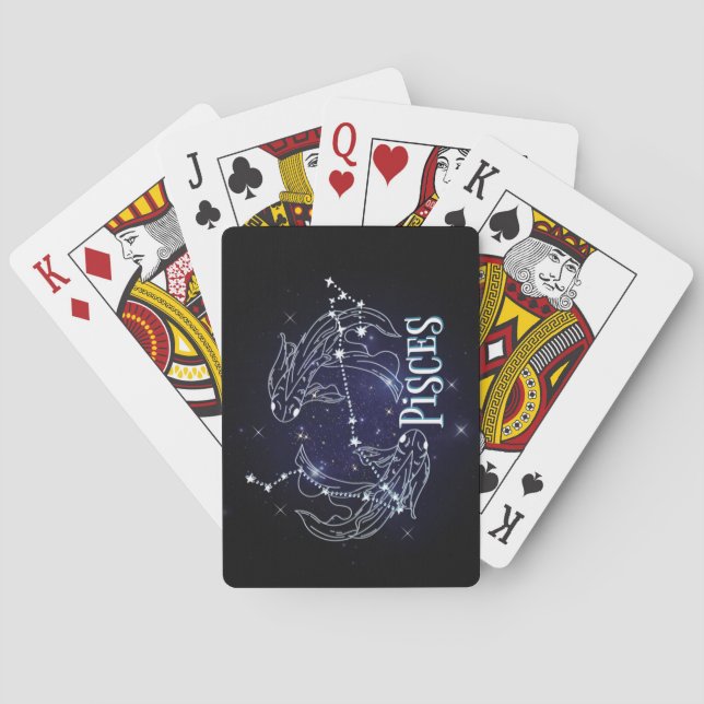 Im A Pisces Zodiac.Trendy Pisces Zodiac Sign Spielkarten (Rückseite)