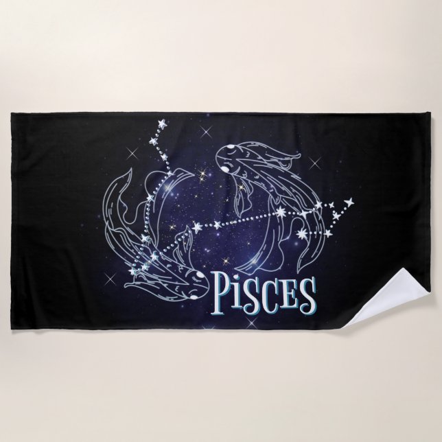 Im A Pisces Zodiac.Trendy Pisces Zodiac Sign Strandtuch (Vorderseite)