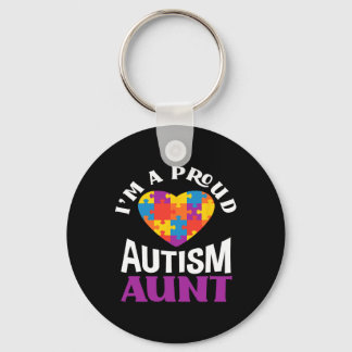 I'm A Proud Autism Aunt Puzzle Heart Autism Awaren Schlüsselanhänger