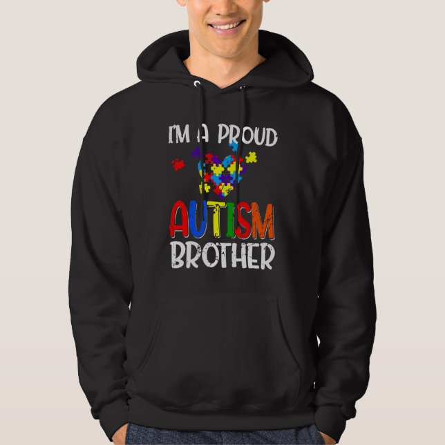Im A Proud Autism Brother Autismus Awareness Costu Hoodie (Vorderseite)