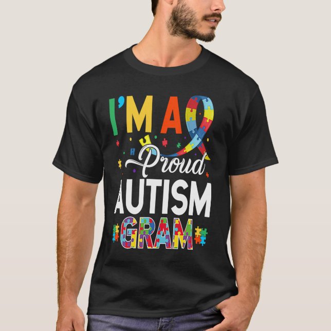 I'm a Proud Autism Gram Matching Autism Awareness  T-Shirt (Vorderseite)