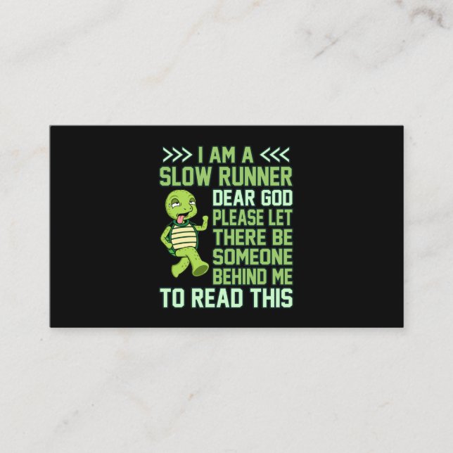 I'm A Slow Runner Turtle Half Marathon Running Lov Begleitkarte (Vorderseite)