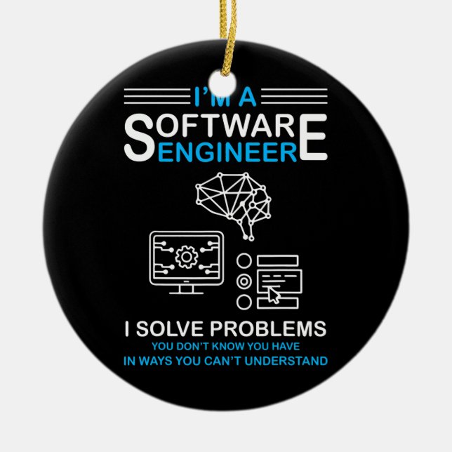 I'm a Software Engineer Software Developer  Keramik Ornament (Vorne)