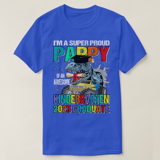 I'm A Super Proud Pappy Of An Awesome Kindergarten T-Shirt (Design vorne)