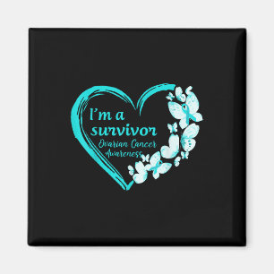 Im A Survivor Butterfly Ovarialkarzinom Bewusstsei Magnet