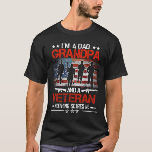 Im a Vater Grandpa Proud Veteran Veteran Fathers D T-Shirt