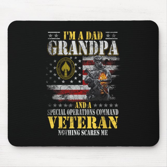 Im A Vater Großpa Special Operations Command Socom Mousepad (Vorne)
