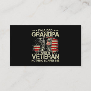 Im A Vater Opa Veteran Veteran Vathers Day Shirts Visitenkarte