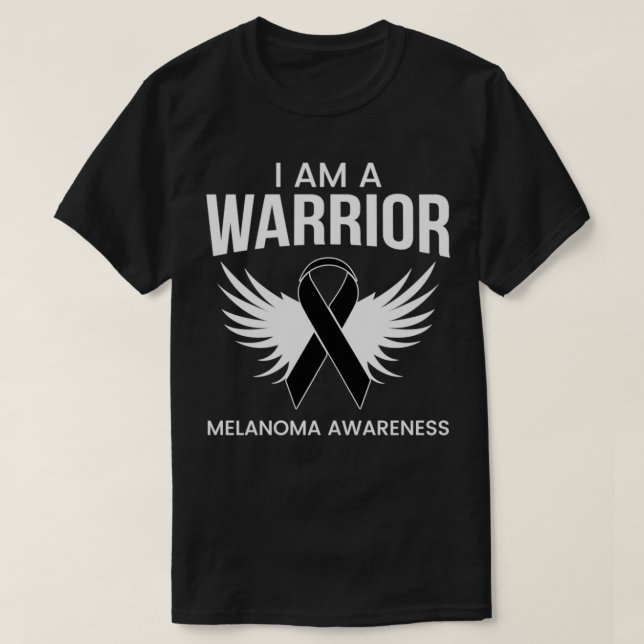 I'm A Warrior Melanoma Awareness  Melanoma Survivo T-Shirt (Design vorne)