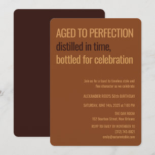 Im Alter zur Perfektion Whisky Geburtstag Einladung