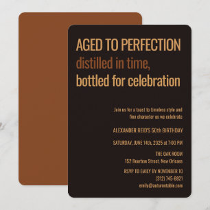 Im Alter zur Vollkommenheit   Whisky Geburtstag Einladung