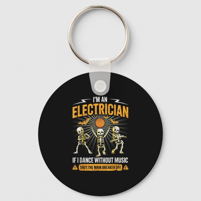 Im An Electrician - Skeleton Halloween Costume Fun Schlüsselanhänger (Vorderseite)