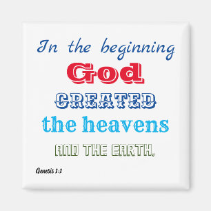 Im Anfang des Gottes erschaffen Magnet