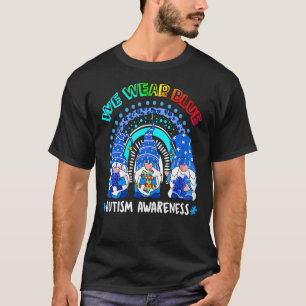 Im April Blau Gnom Regenbogen Autismus-Bewusstsein T-Shirt