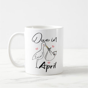 Im April fällig Süßer Schwan trägt ein lustiges ne Kaffeetasse