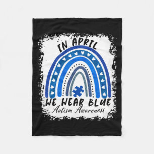 Im April tragen wir Blau Autismus-Bewusstsein Auti Fleecedecke