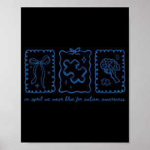 Im April tragen wir Blau für Autism Awareness Coqu Poster