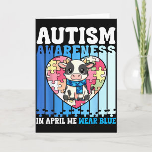 Im April tragen wir blaue Autismuserkennungs-Kuh-P Karte