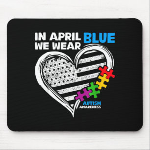 Im April tragen wir blaue USA-Flagge zur Sensibili Mousepad