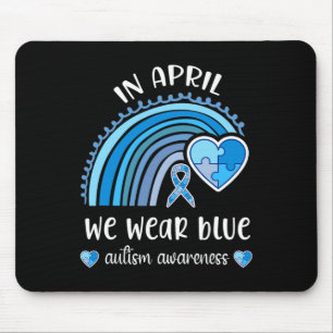 Im April tragen wir Blauer Autismus Bewusstseinsmo Mousepad