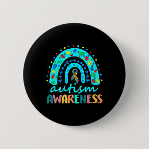 Im April tragen wir Blauer Autismus Rainbow Awaren Button