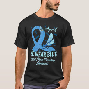 Im April tragen wir Blauer für die Prävention von T-Shirt