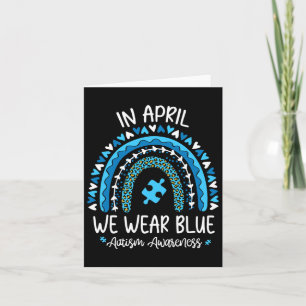 Im April tragen wir Blauer Regenbogen Autismus Bew Karte