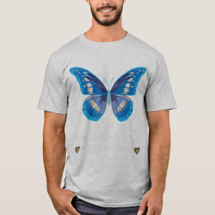 Im April tragen wir blaues Shirt Butterfly Ribbon