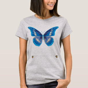 Im April tragen wir blaues Shirt Butterfly Ribbon
