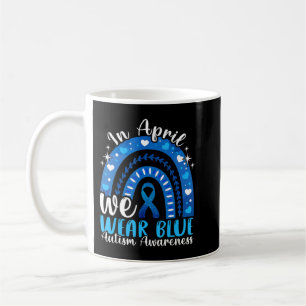 Im April tragen wir Blue Autism Awareness Leopard  Kaffeetasse