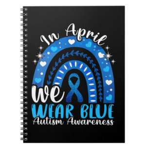 Im April tragen wir Blue Autism Awareness Leopard  Notizblock