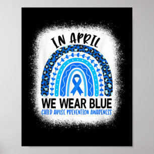 Im April tragen wir Blue - Child Missuse Preventio Poster