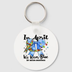 Im April tragen wir Blue for Autismus Awareness Co Schlüsselanhänger